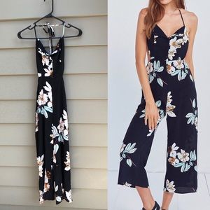 Kimchi Blue Floral Backless Jumpsuit